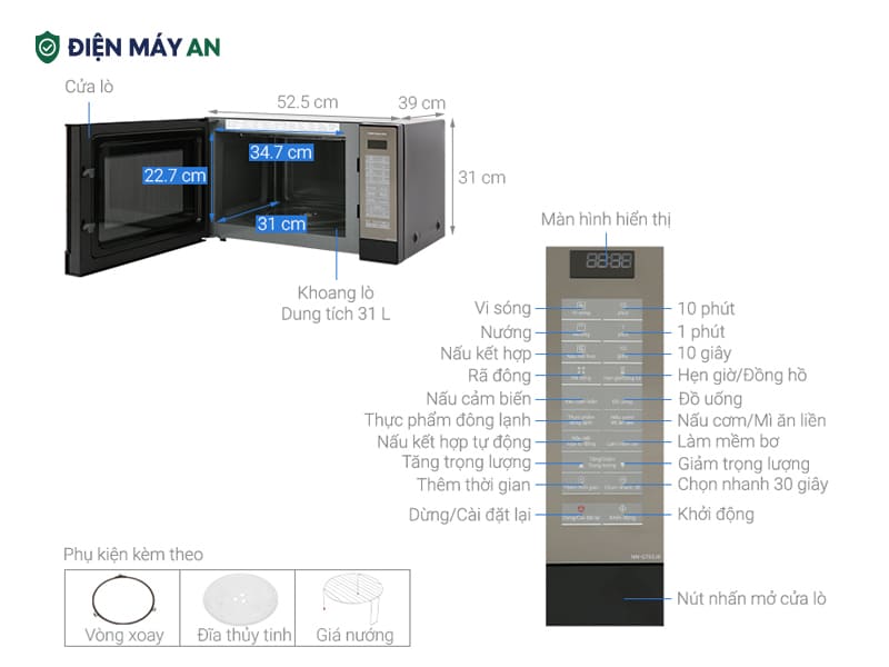 Lò vi sóng Panasonic NN-GT65JBYUE